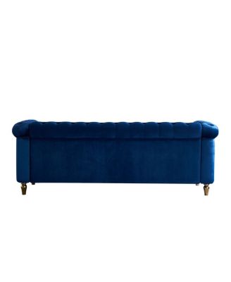 Chesterfield Velvet Sofa 84.65 inch for Living Room