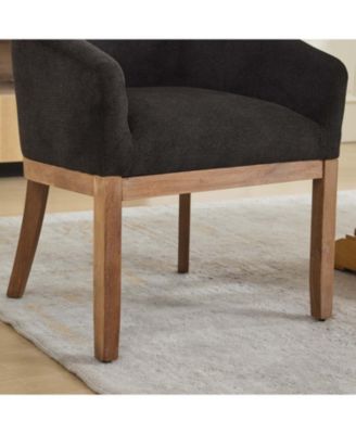 Upholstered Barrel Dining Chair, Linen