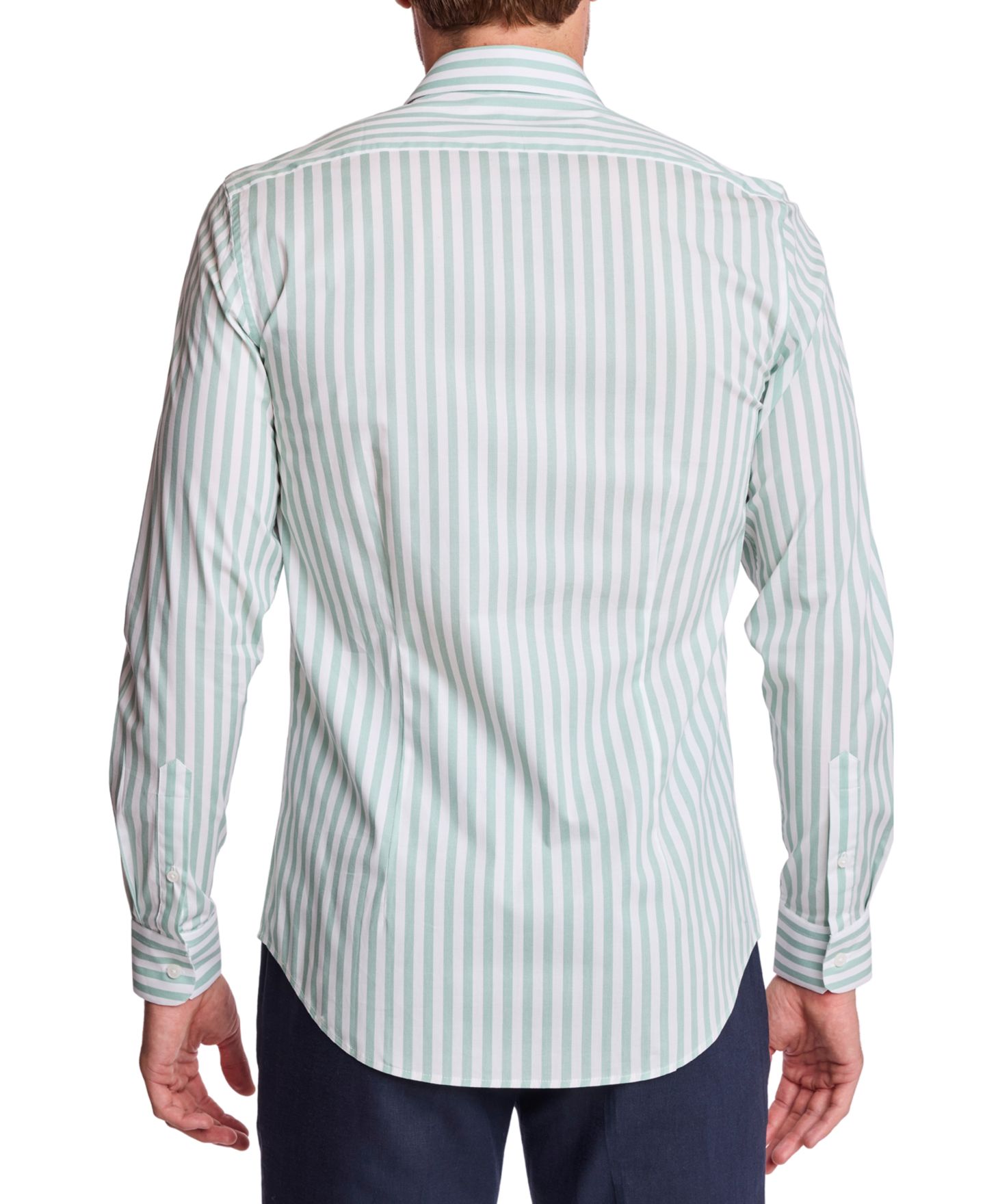Мужская рубашка Paisley & Gray Striped Slim-Fit, цвет: Мятный белый — фото 5