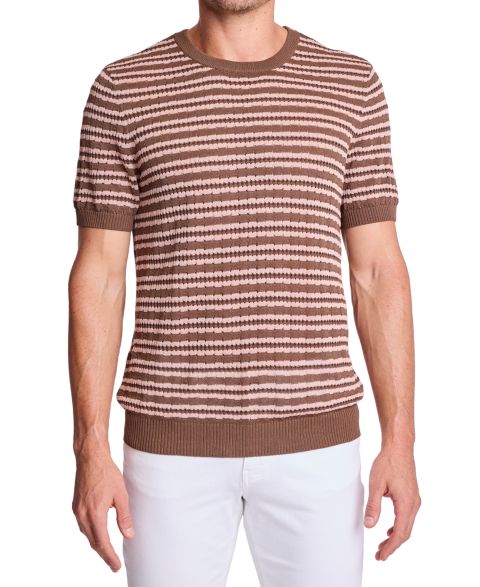 Мужская футболка Paisley & Gray Slim-Fit Crewneck, цвет: Шоколадный мокко пудровый