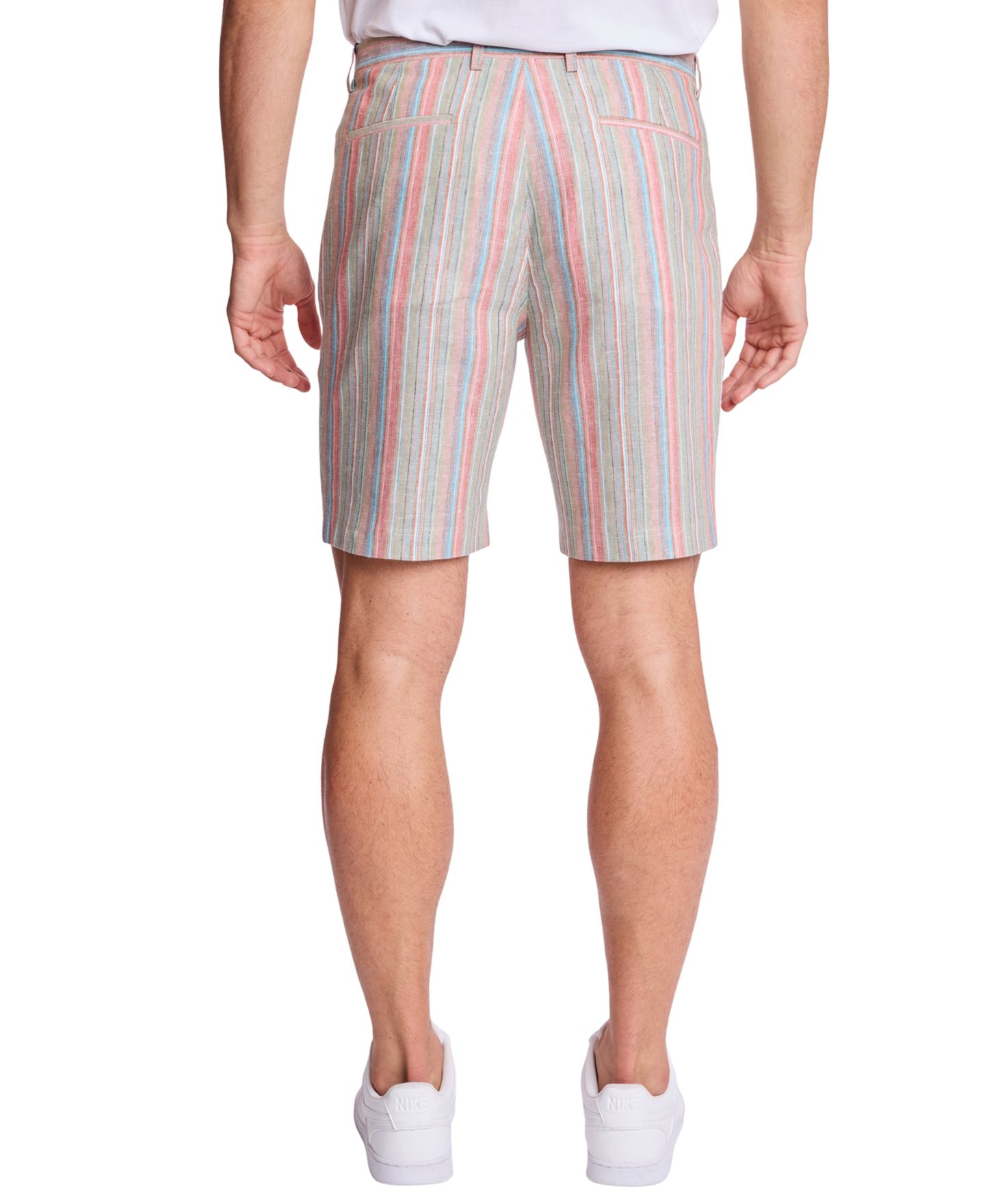 Мужские шорты Paisley & Gray Striped Slim-Fit, цвет: Океанский коралловый полосатый — фото 5