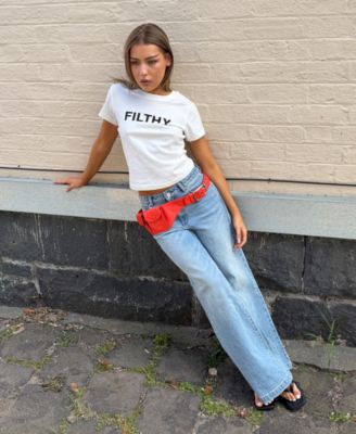 Women's Stevie Mid-Rise Wide-Leg Jeans