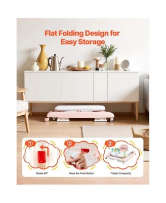 Toddler 5-in-1 Walker with Wheels & Adjustable Height Seat