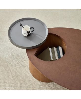 Modern Oval Luxury Coffee Table, Sophisticated Living Room Center Table