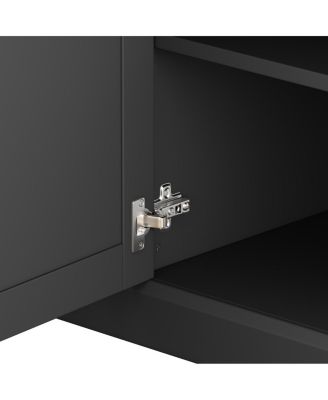 Minimalist Entertainment Wall Unit Set with Bridge for TVs Up to 75"