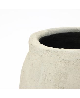 Sahara Stone Planter, 16.1" Round Cement Accent in Desert