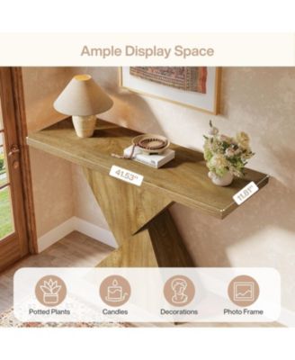 41.5-Inch Farmhouse Entryway Console Table, Narrow Sofa Table Behind Couch