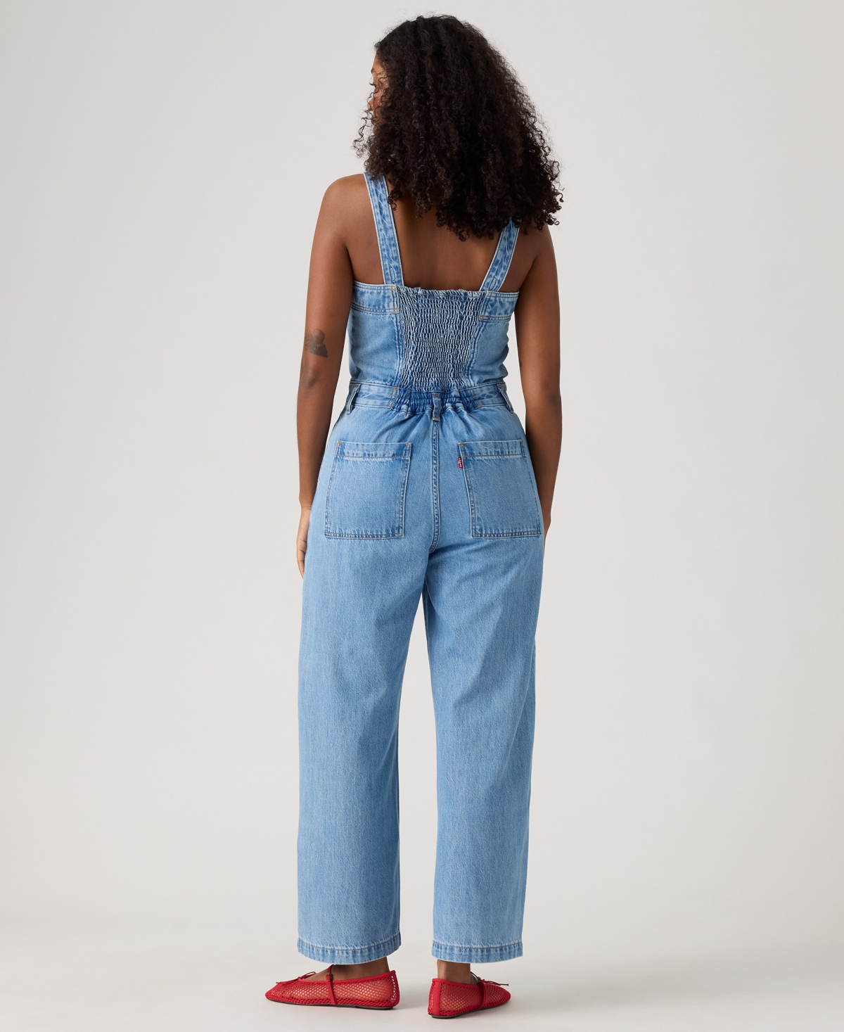 Levi's Women's Drea Square Neck Button-Front Jumpsuit