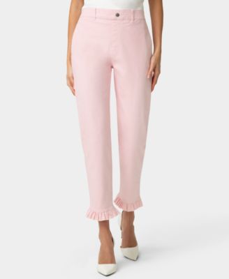 Women's Ruffle Denim Skimmer Pull-On Sleepwear Pant