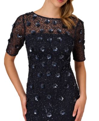 Women's Embellished Floral Sheath Dress