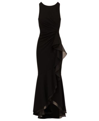 Women's Organza Crepe High-Low Gown