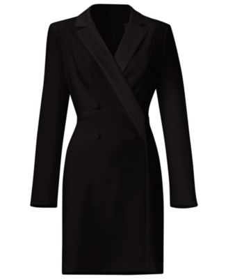 Women's Tuxedo Long-Sleeve Sheath Dress