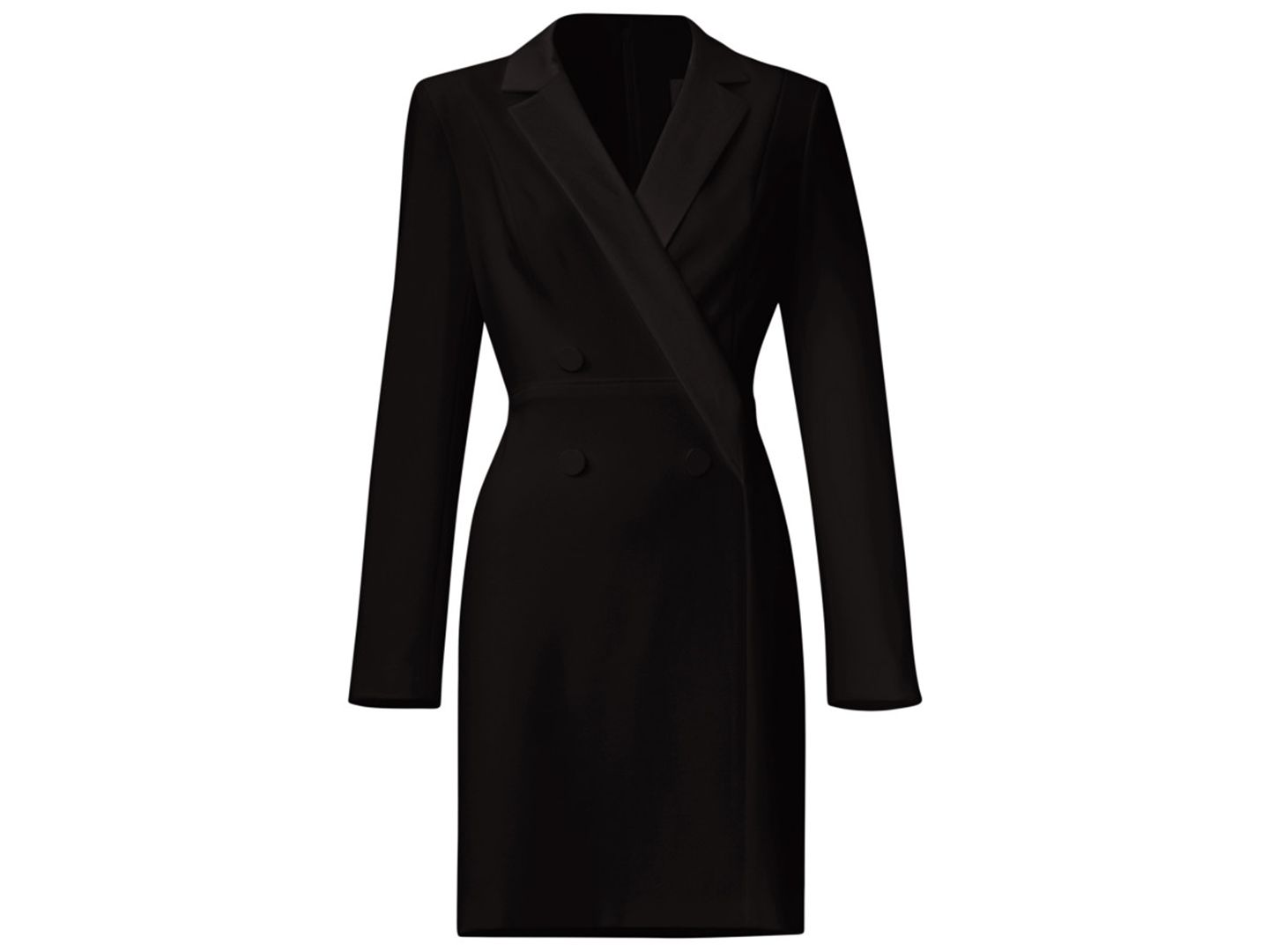 Женское платье Adrianna Papell Tuxedo Long-Sleeve Sheath, цвет: Чёрный — фото 3