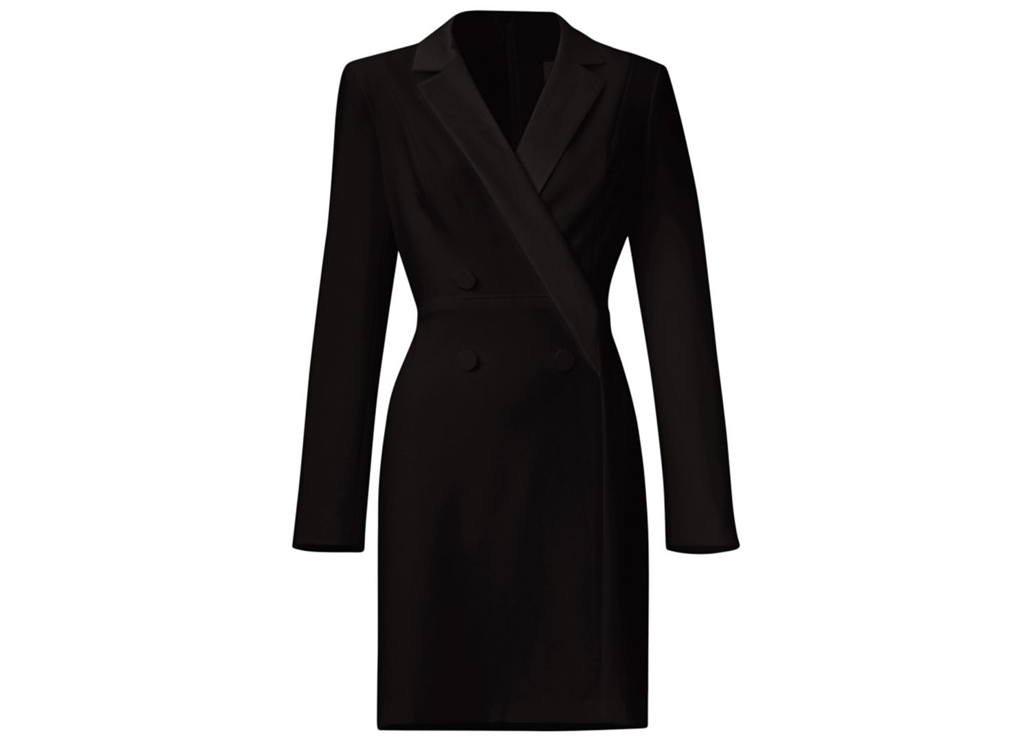 Women's Tuxedo Long-Sleeve Sheath Dress