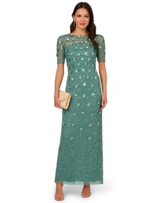 Women's Embellished Floral Sheath Dress