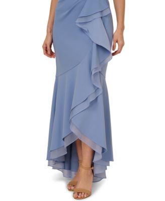 Women's Organza Crepe High-Low Gown