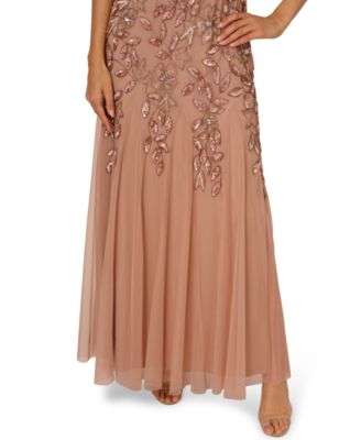 Adrianna Papel Women's Floral-Beaded Gown