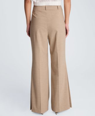 Women's Fly-Front Mid-Rise Flare Pants