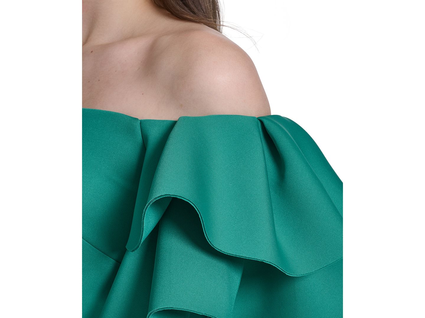 Женское платье Eliza J Off-The-Shoulder Sheath, цвет: Зелёный — фото 4