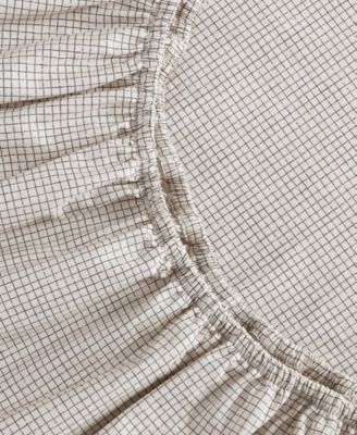 Printed Washed 200-Thread Count Cotton Percale 4-Pc. Sheet Set, Queen