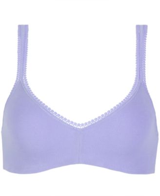 Women's Cabana Cotton Lace-Trim Bralette 010404