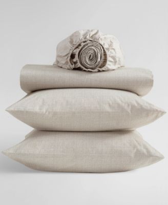 Printed Washed 200-Thread Count Cotton Percale 4-Pc. Sheet Set, Queen