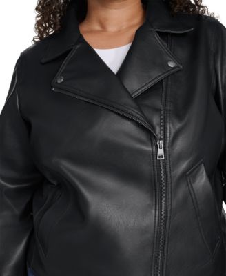 Plus Size Long Sleeve Moto Jacket