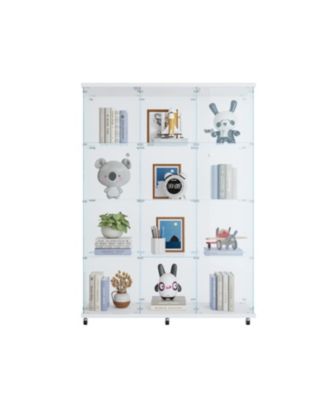 Glass Display Cabinet, Extra Large, 4 Shelves