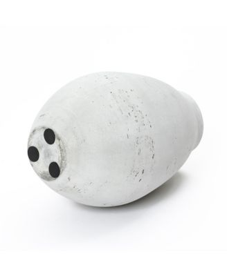 13" Cement Large Floor Vase, Antique White Rustic Vases, Decorative Terracotta Vases Home Decor, Farmhouse Pottery Home Accent