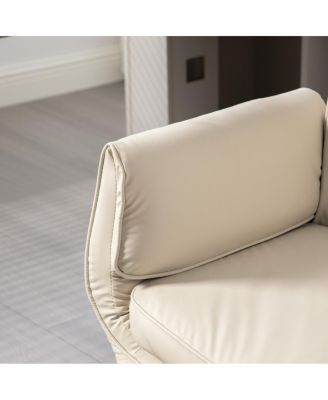 Criss Cross Adjustable Armrests & Wheels PU Lounge Vanity Desk Chair