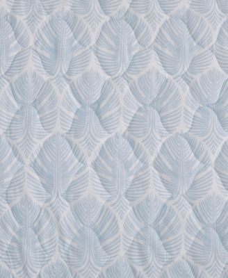 Line Palms Cotton Reversible 3-Pc. Quilt Set, King