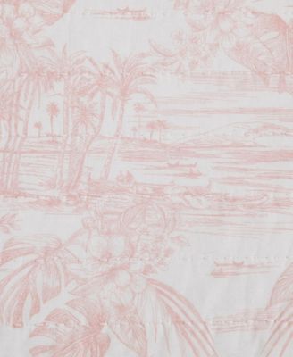 Beach Bluff Toile Cotton Reversible 3-Pc. Quilt Set, King
