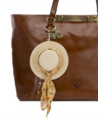 Leather Sun Hat Mini Bag Charm