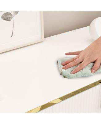 Dresser with 4 Doors and Deep Drawer, Side Cabinet for Bedroom, Living Room