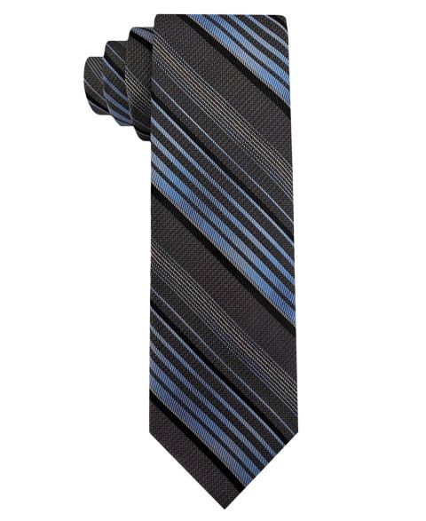 Мужской галстук Van Heusen в разноцветную полоску, цвет: Чёрный