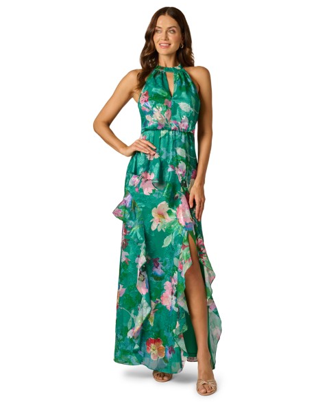 Женские Adrianna Papell Petite Printed Halter-Neck Mermaid Dress
