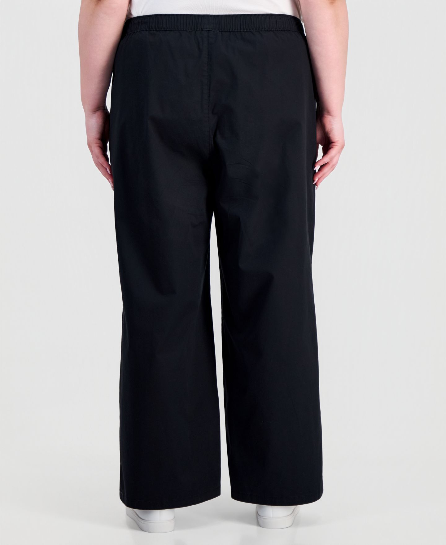 Женские брюки Style & Co Plus Size Wide-Leg Pull-On, цвет: Глубокий чёрный — фото 2