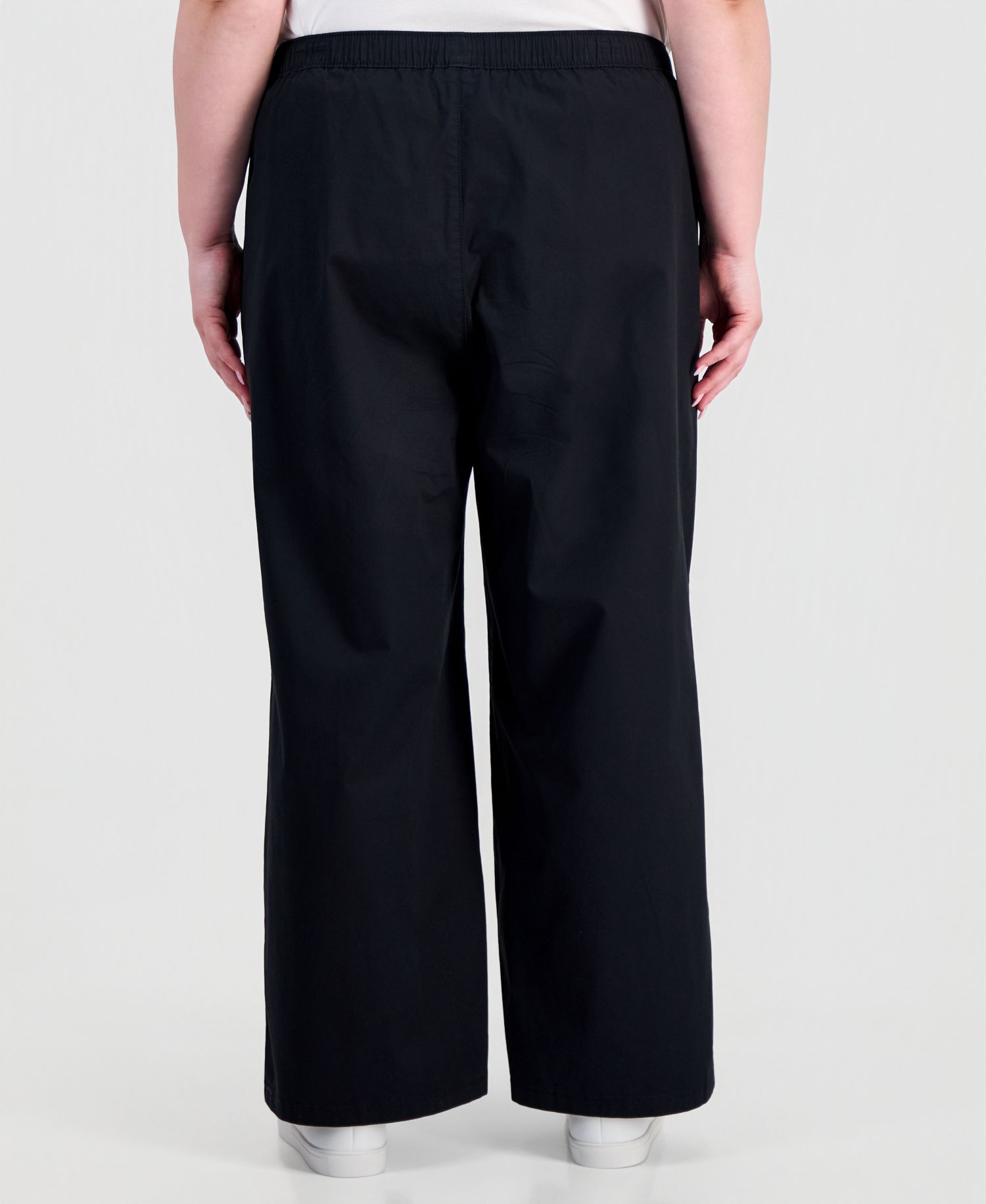 Plus Size Wide-Leg Pull-On Pants