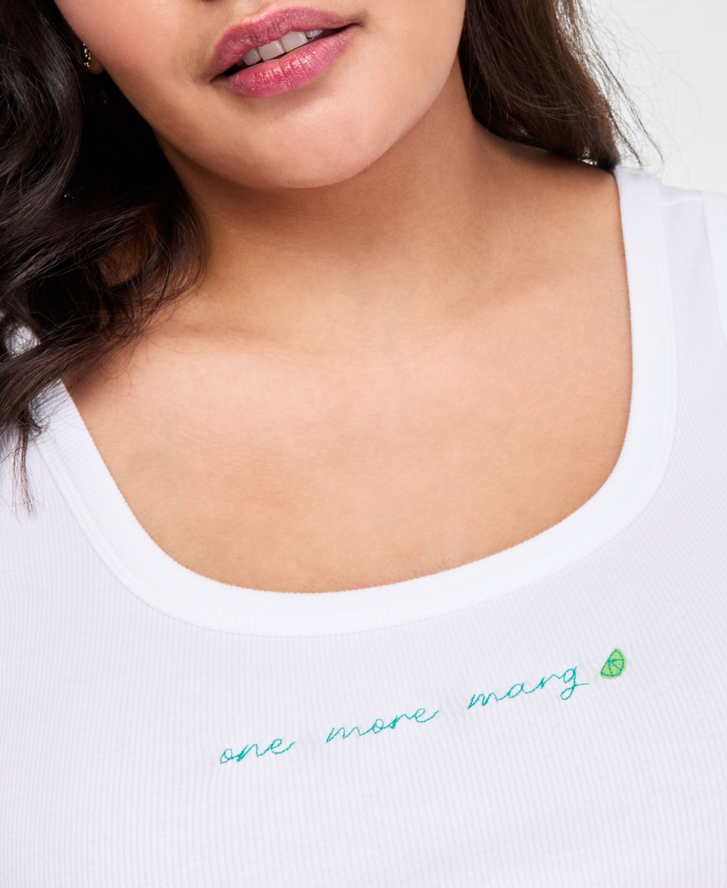 Женский топ On 34th Plus Scoop-Neck Embroidered Margarita Tank Top, цвет: Яркий белый — фото 4