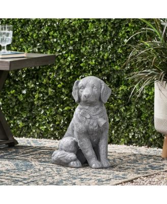 Charming Puppy Garden Statue with Vintage Finish