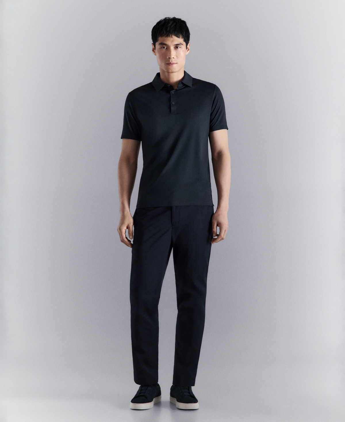 Mango Men's Comfort Stretch Button Polo Shirt