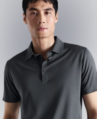 Men's Comfort Stretch Button Polo Shirt