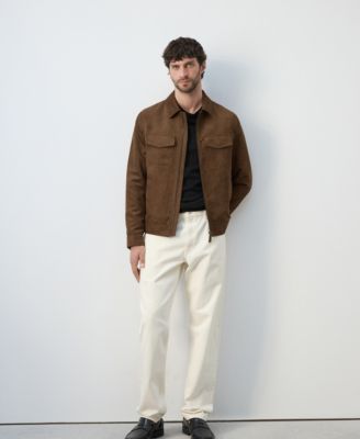 Men's Suede-Effect Pockets Jacket