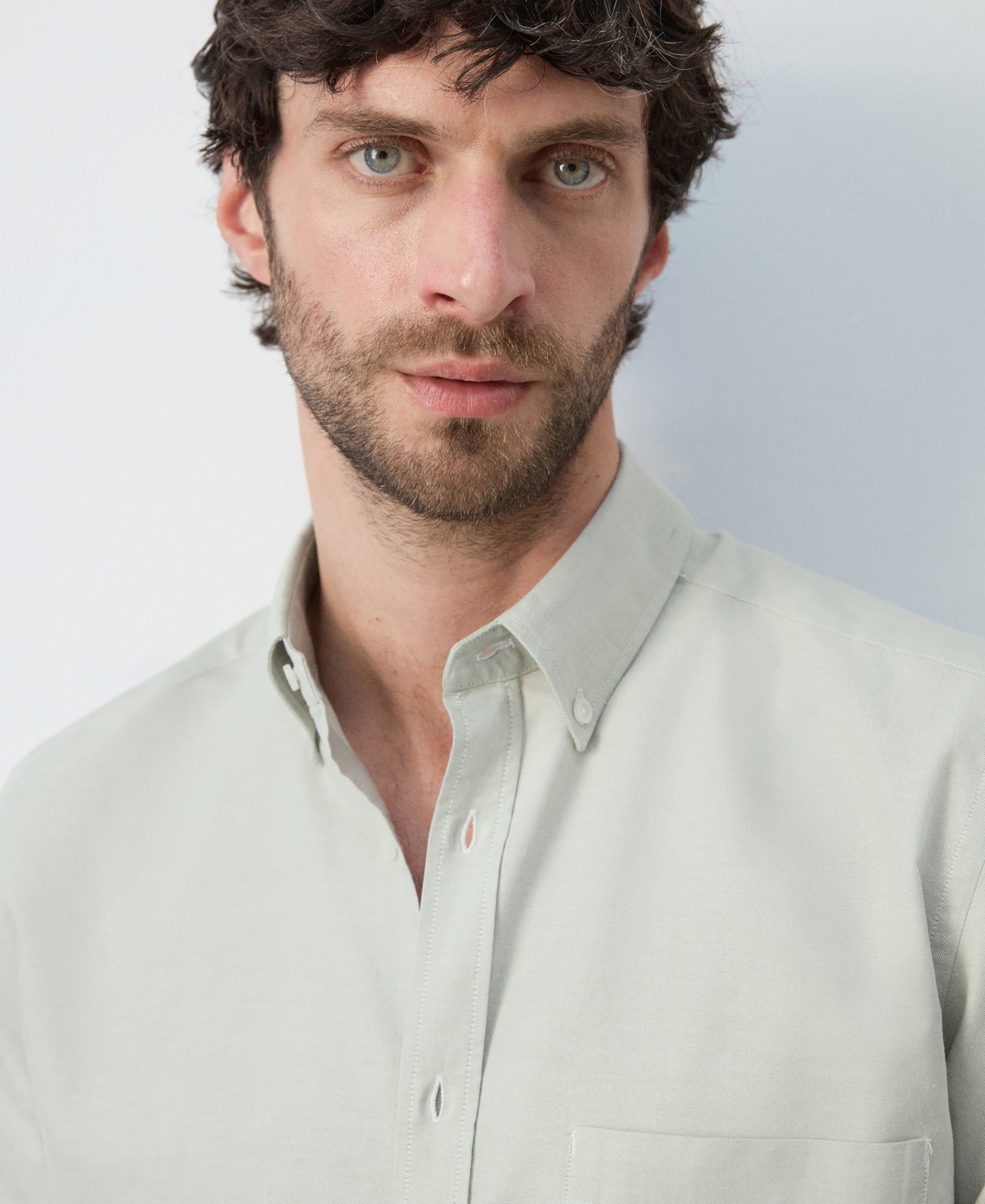 Mango Men's Cotton Regular-Fit Oxford Shirt