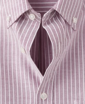 Men's Cotton Striped Regular-Fit Oxford Shirt