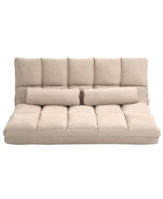 Convertible Floor Sofa Chair with Adjustable Backrest and Headrest