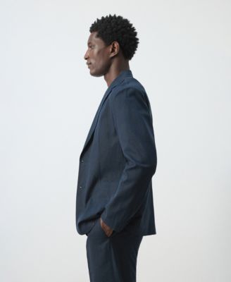 Men's Linen-Lyocell Blend Slim-Fit Suit Blazer