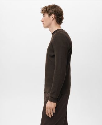 Men's Fine Rib-Knit Cotton Sweater
