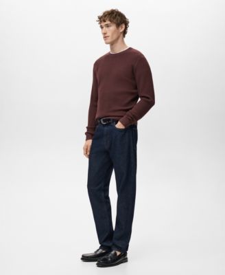 Men's Fine Rib-Knit Cotton Sweater