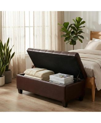 Storage Ottoman Bench with Safety Hinges